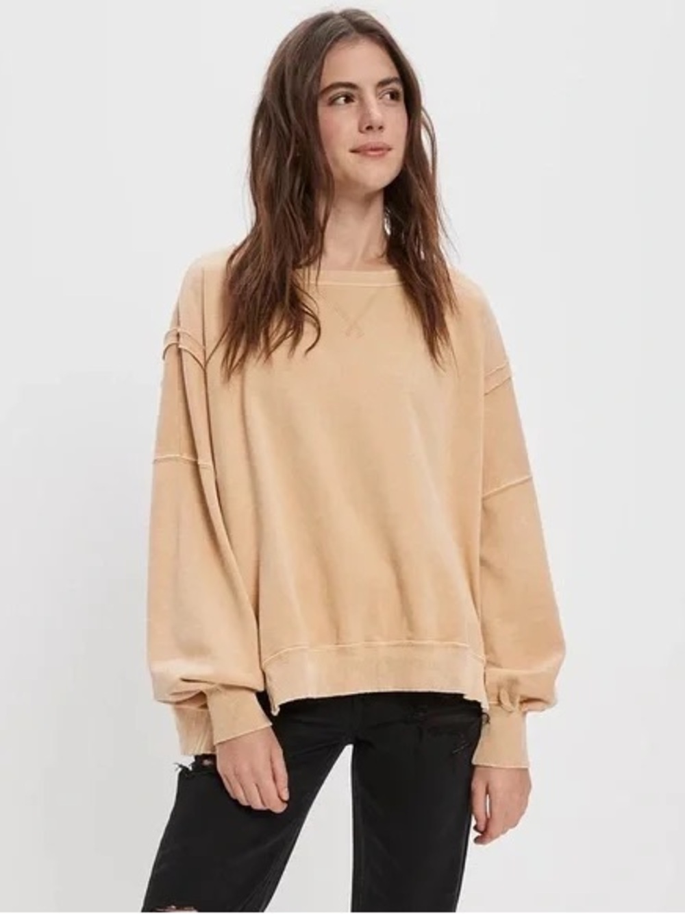 AMERICAN EAGLE “Big Hug” Oversized Sweatshirt Top Long Sleeve - #300